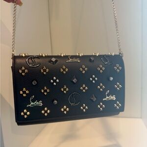 Christian Louboutin Black Studded Shoulder Bag